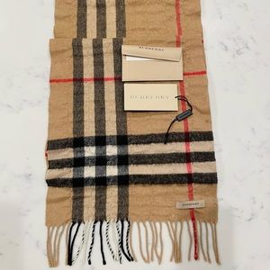Authentic Burberry Classic Check Cashmere Scarf